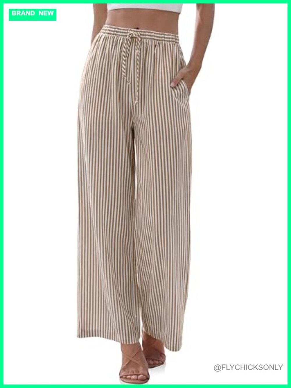 Linen Blend Wide Leg Palazzo Drawstring Lounge Pajama Pants with Pockets